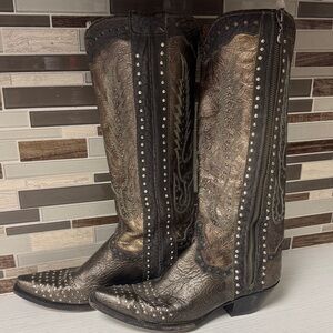 Dan Post Tempted tall zippered studded western boots
